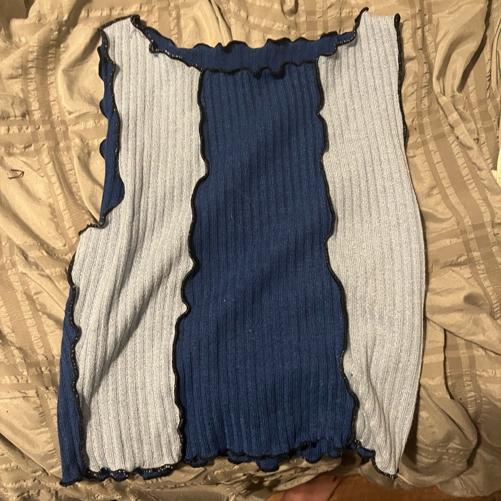 Shein color block crop tank